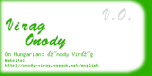 virag onody business card